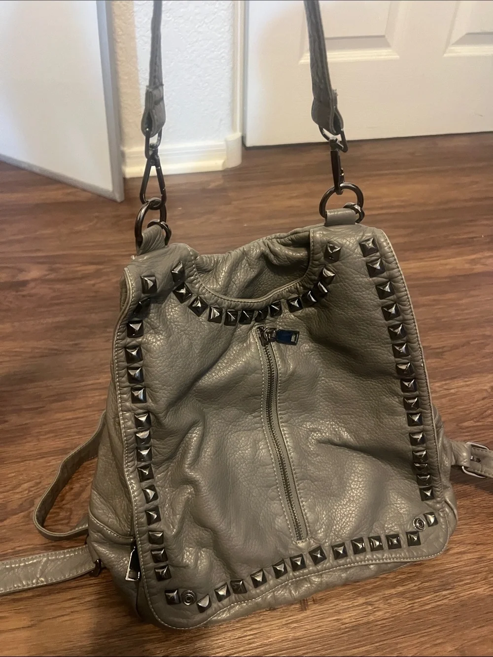Source Unknown Grey Studded Women’s Backpack